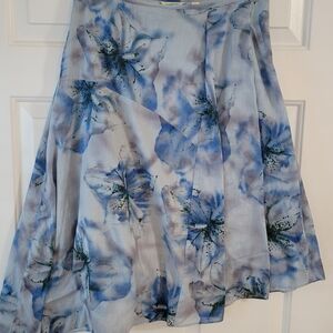 VINTAGE LINE AMERICAN EAGLE OUTFITTERS ASYMMETRICAL FLORAL PRINT SKIRT SIZE 2